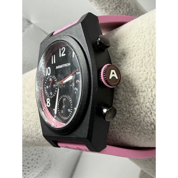 Armitron Ocean Plastic 20/5535 Chronograph Mens Watch 40MM 8.5" - Picture 2 of 12